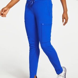 Jaanuu Women’s Cargo Scrub Pants Royal Blue brand new with tags XS
